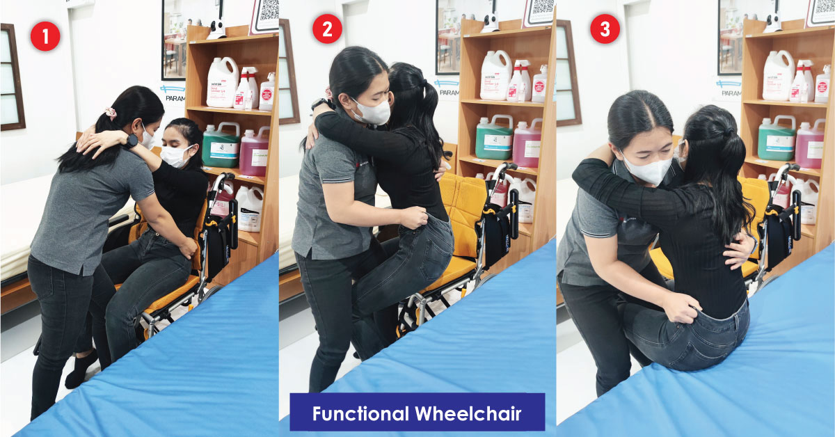 Wheelchairs with functions (footrests, armrests that can be opened)