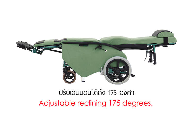 รถเข็นปรับเอนนอน รุ่น FR-31TR ปรับเอนนอนได้ถึง 175 องศา